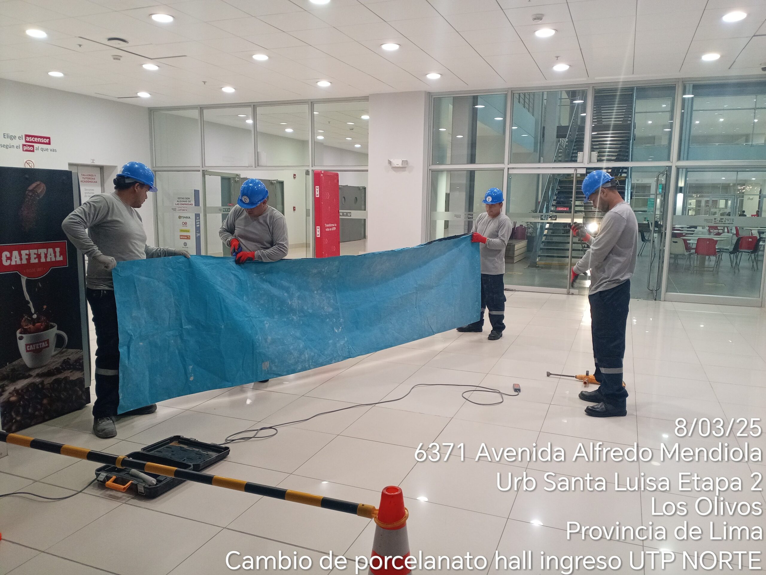 Projects cambio de porcelanato hall ingreso utp norte